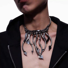 Cyber Gothic Beaded Choker