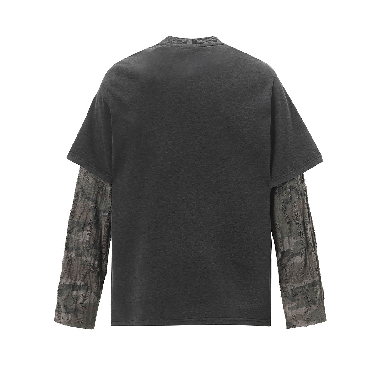 Layered Distressed Washed Long Sleeve Tee