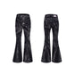 【25s Oct.】Water Ripple Dark Style Distressed Jeans