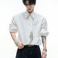 【25s Aug.】Tie-stitched Shoulder-padded Shirt