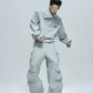 【25s Oct.】Casual Stand Collar Cropped Sweatshirt/Ribbon Pocket Pants