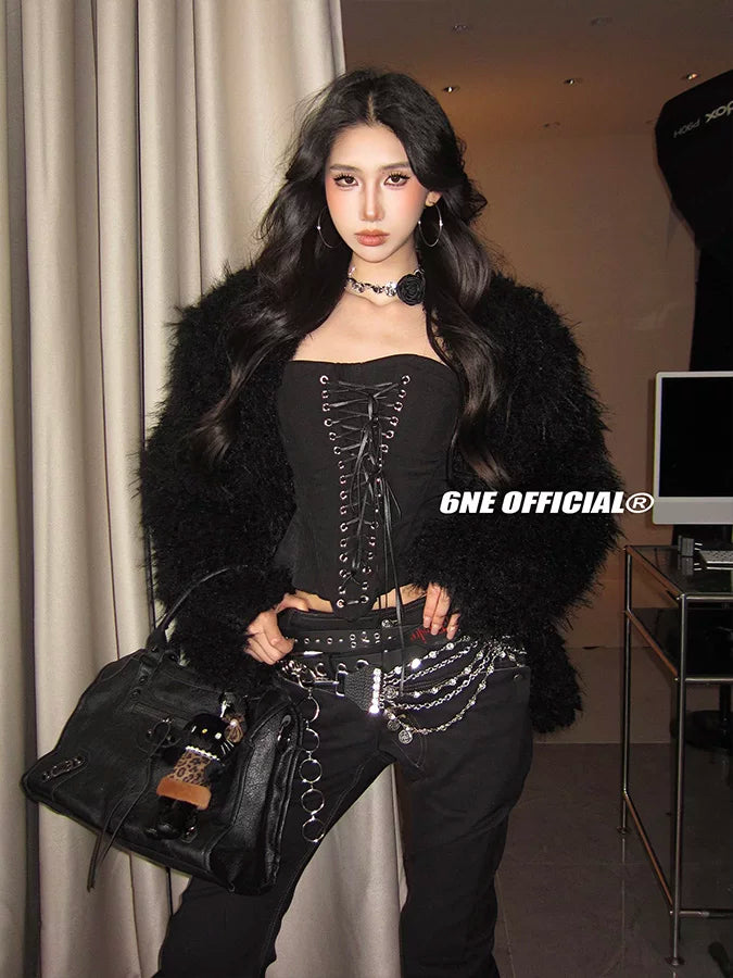 Maillard-style Hot Girl Strapless Vest