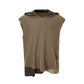 【25s Aug.】Washed Hooded Layered Sleeveless Mesh Vest