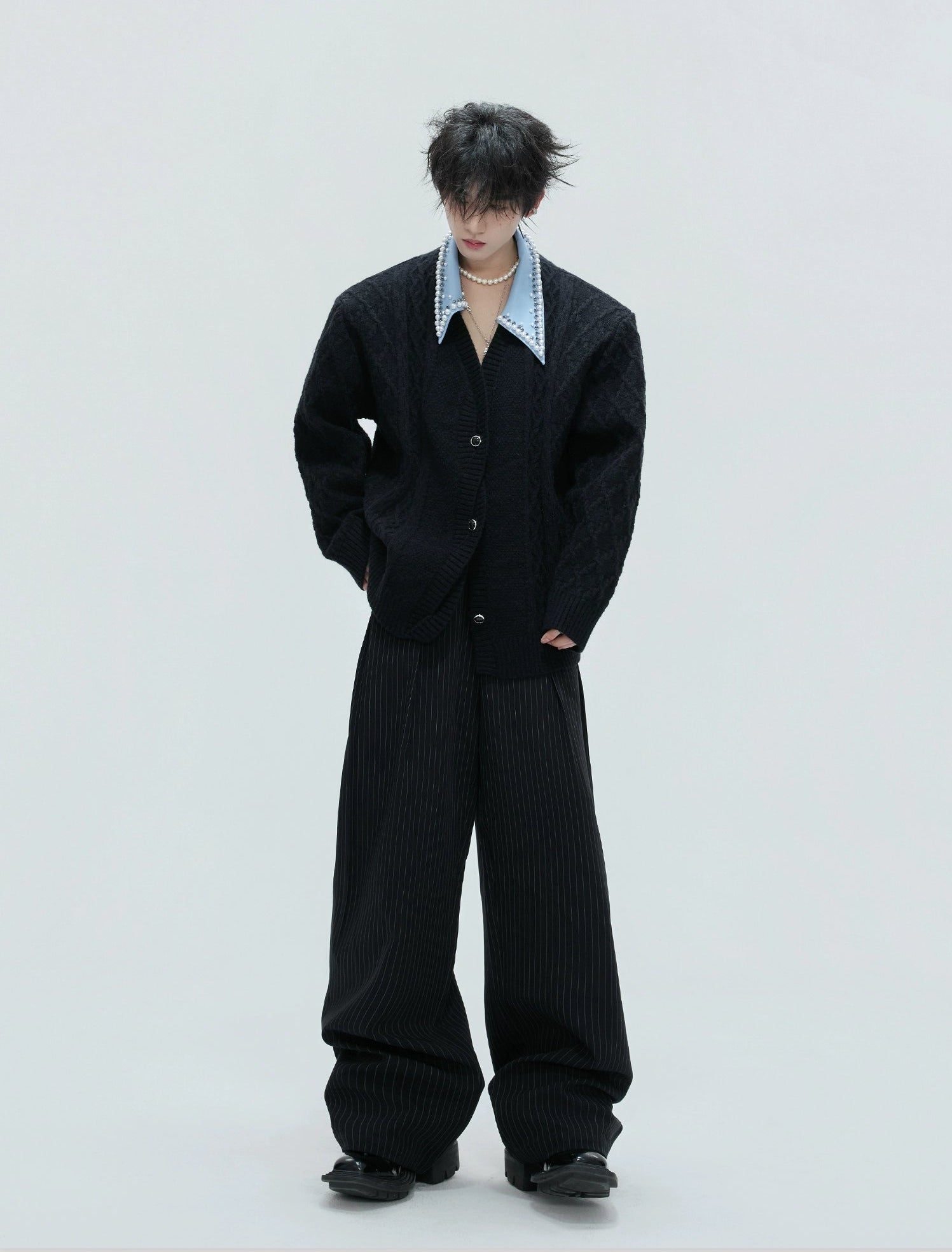 【25s Nov.】Elegant and Luxurious Vintage Handmade Pearl Sweater