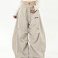 【25s Jul.】Ruched Paratrooper Banana-Cut Wide Cargo Pants