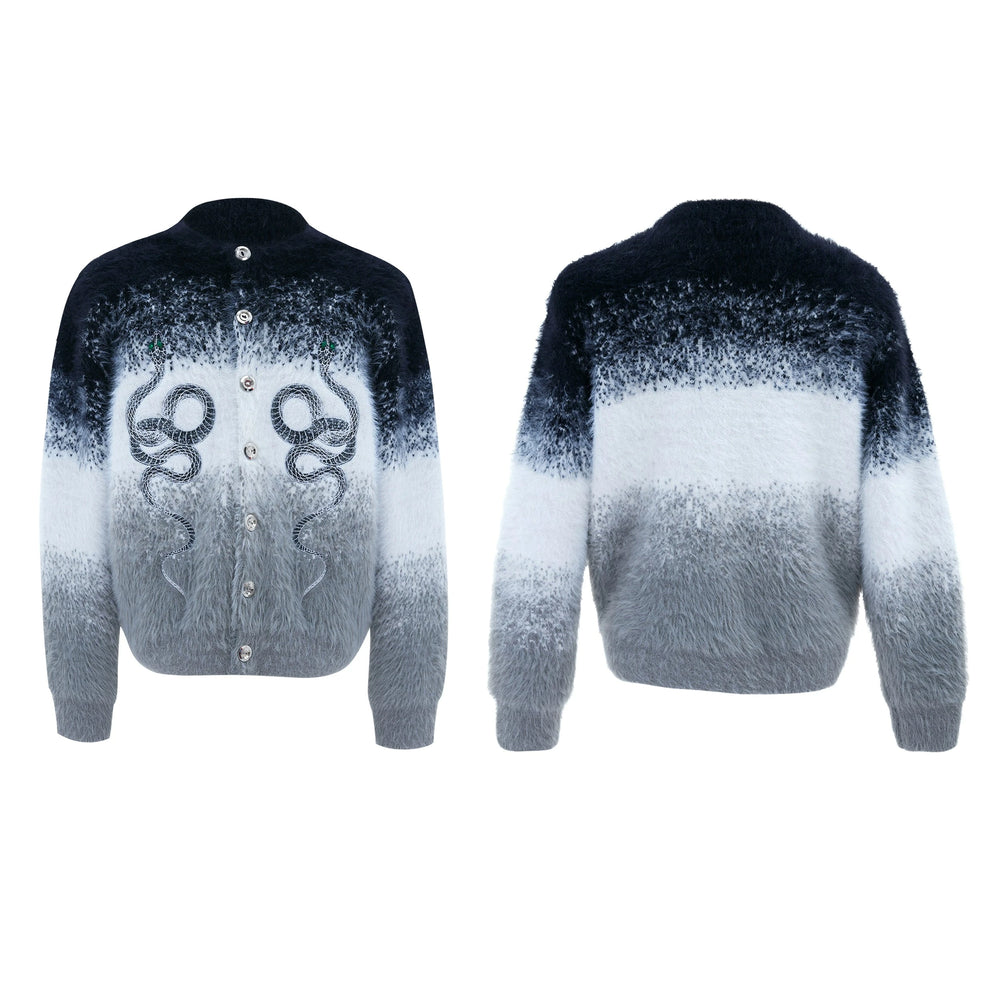 【24s Dec.】Faux Mink Snake Contrast Gradient Sweater ArtsKoreanMan