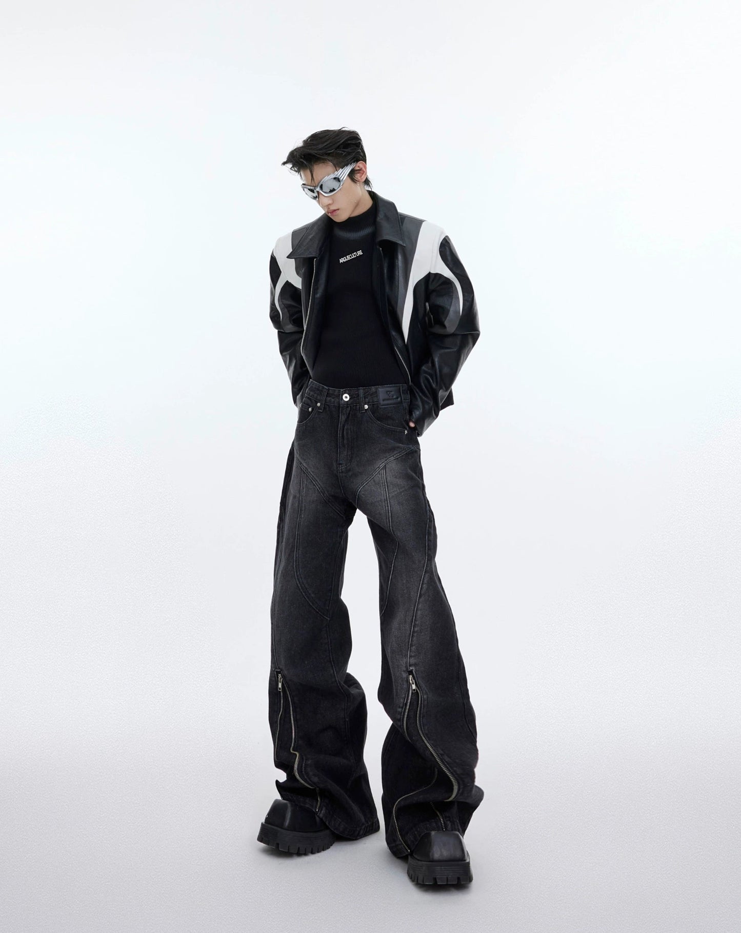 【25s Nov.】Washed Distressed Structured Jeans