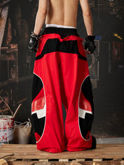 Deconstructed Racing Mesh Leather Pants