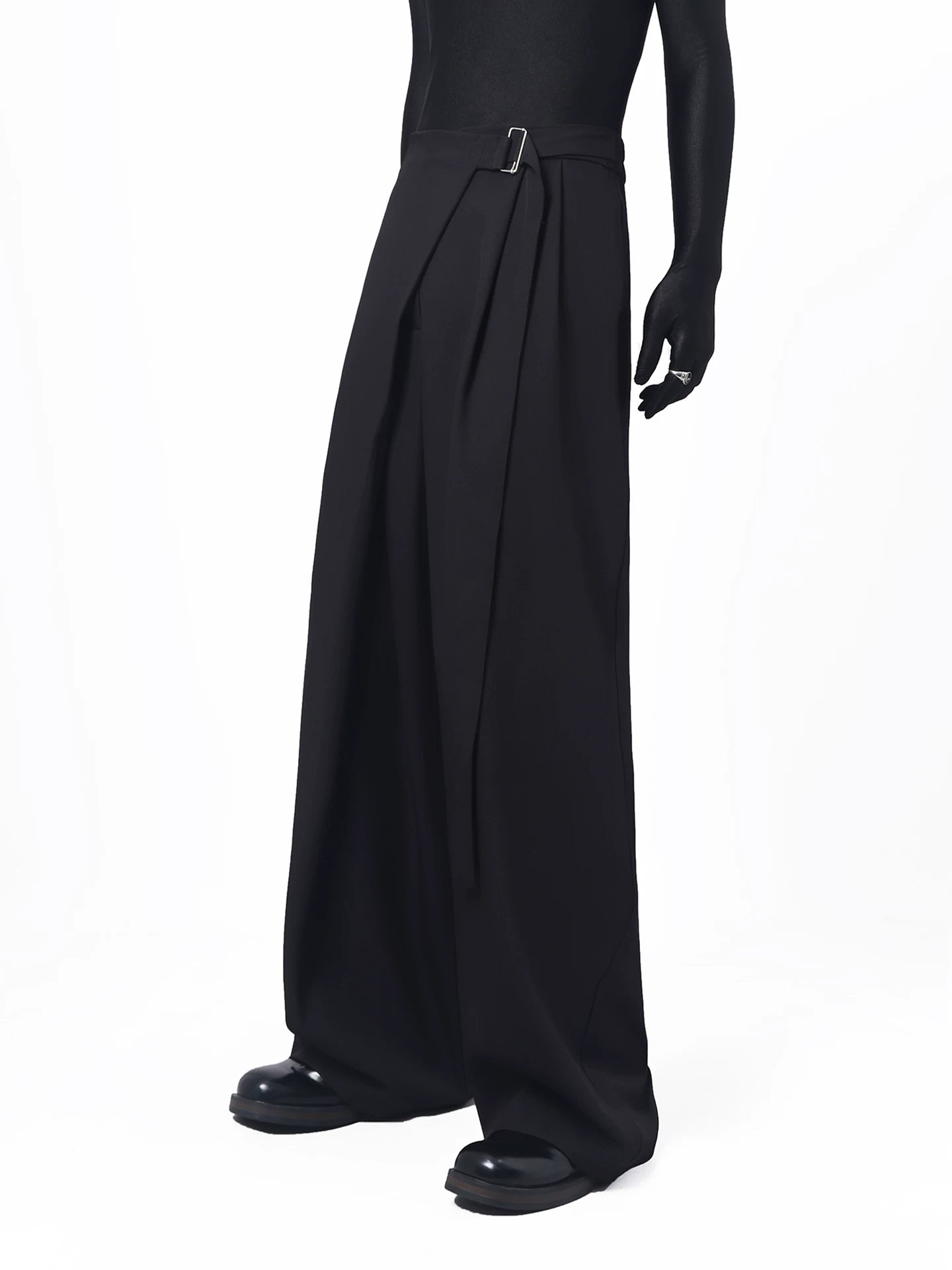 Korean Asymmetric Tie Wide-Leg Trousers