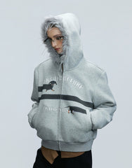 【25s Nov.】Elongated Dog* Vintage Fur Collar Hoodie