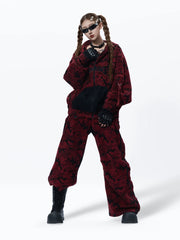 【26s Mar.】Red Camo Double-Waist Wide Jacket / Pants