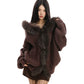 【25s Nov.】Large Fur Collar Hooded Cardigan