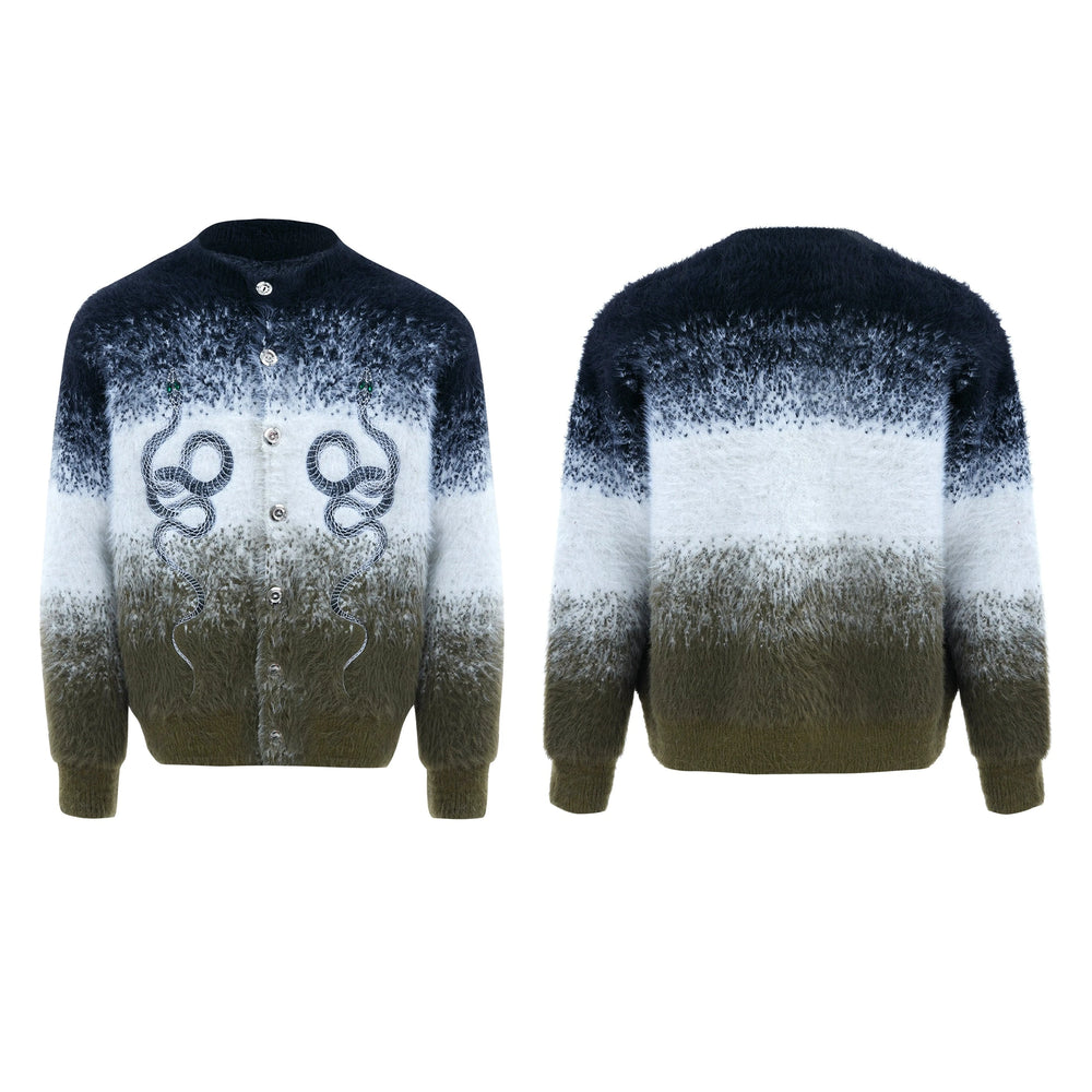 【24s Dec.】Faux Mink Snake Contrast Gradient Sweater ArtsKoreanMan