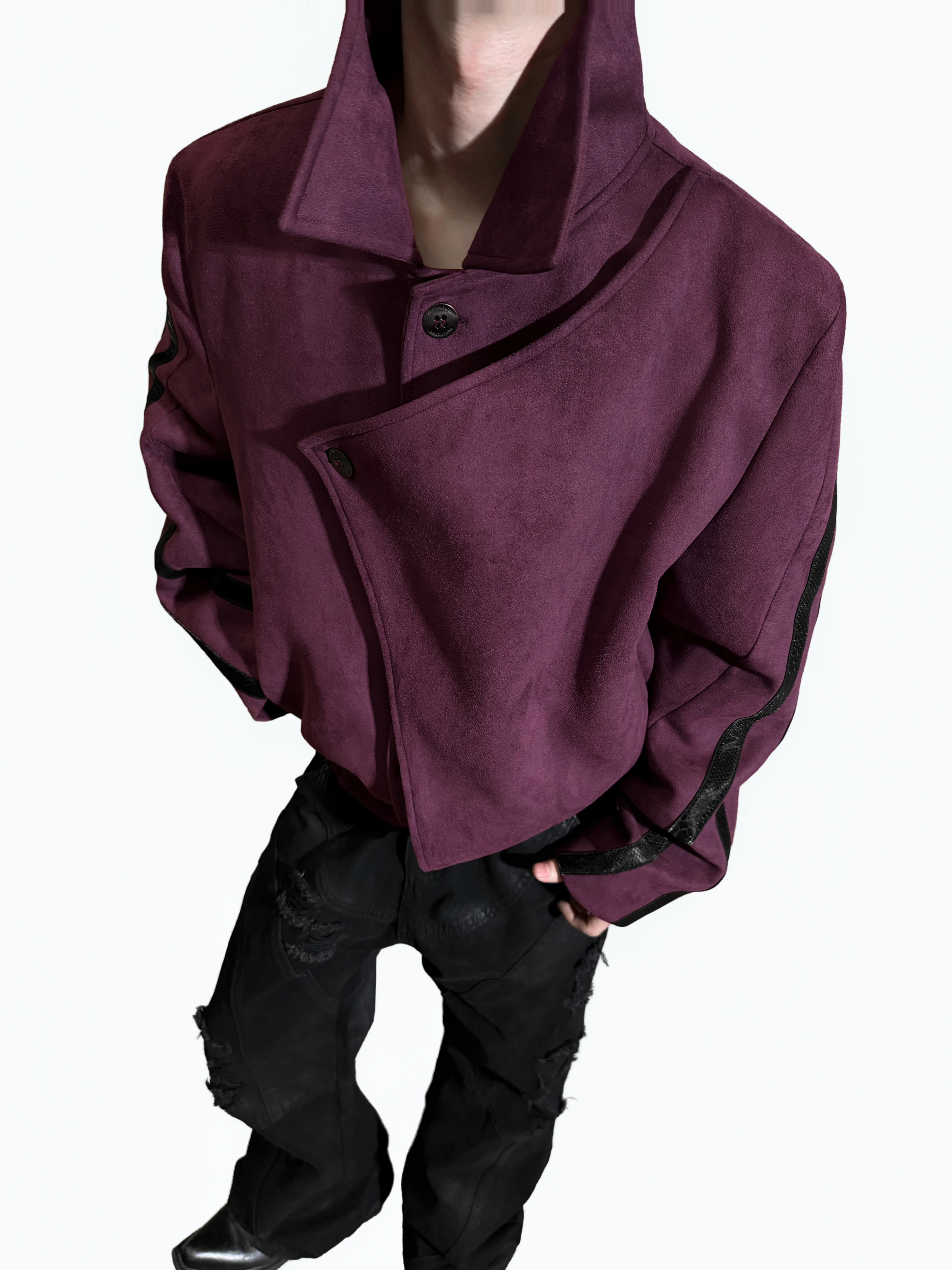 Suvet Spine Studded Suede Jacket