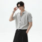 【25s Aug.】Vintage Lapel Button-Down Knitted T-Shirt
