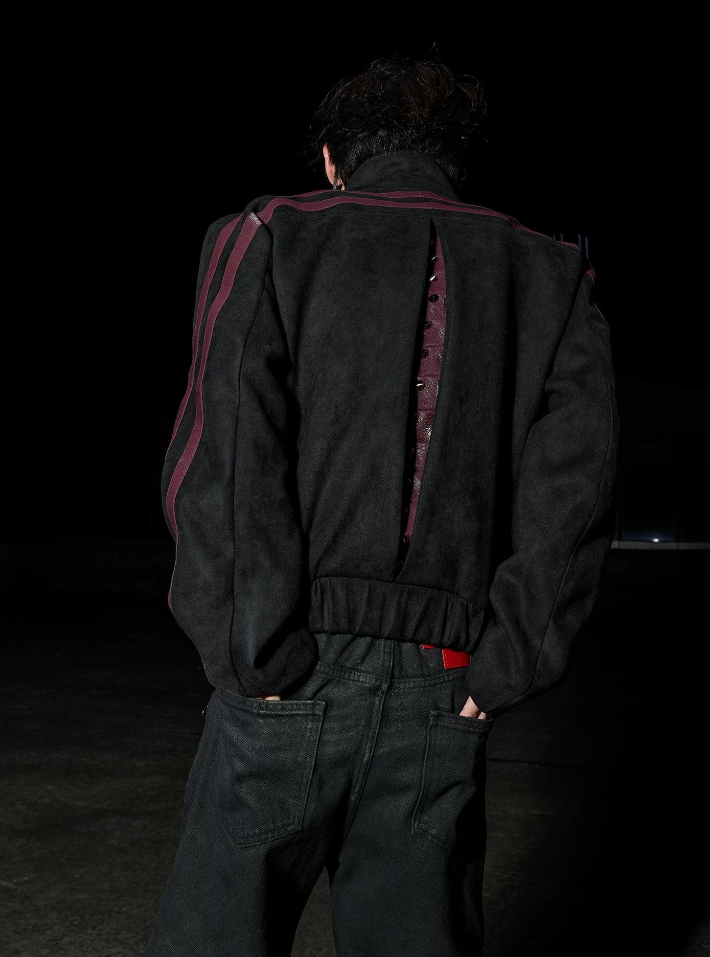 Suvet Spine Studded Suede Jacket