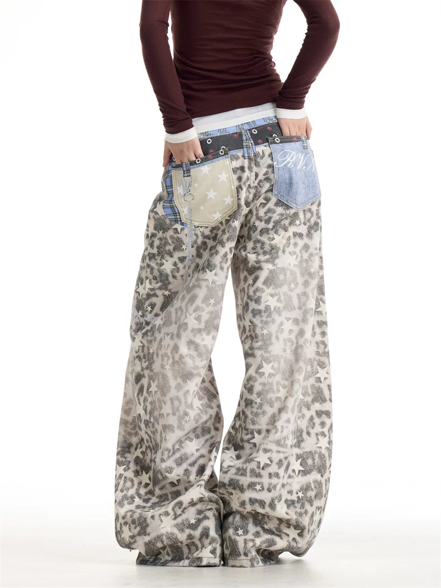 【26s Mar.】Vintage Leopard Wide-Leg Pants