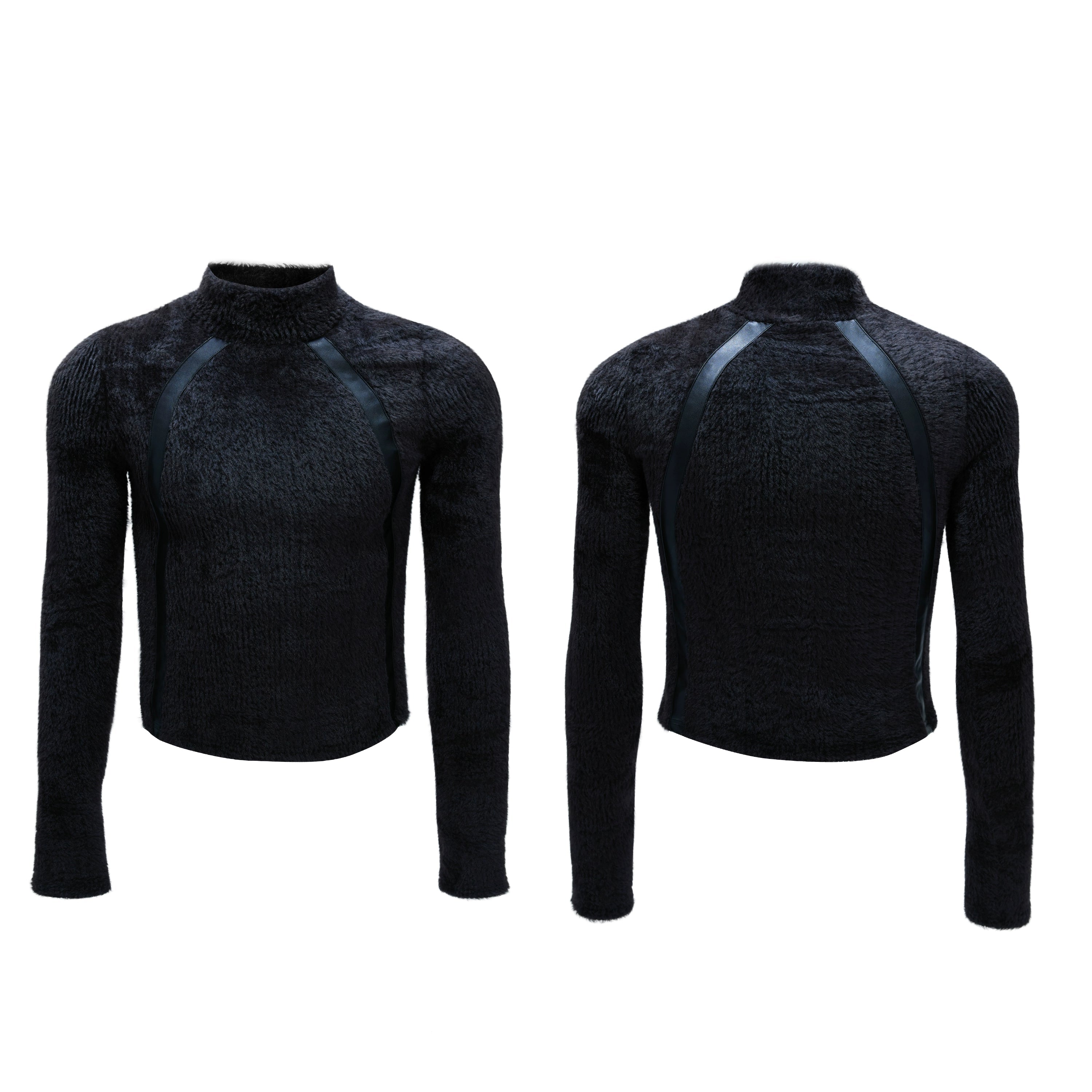 【25s Nov.】Deconstructed Faux Mink Turtleneck Bottoming Shirt