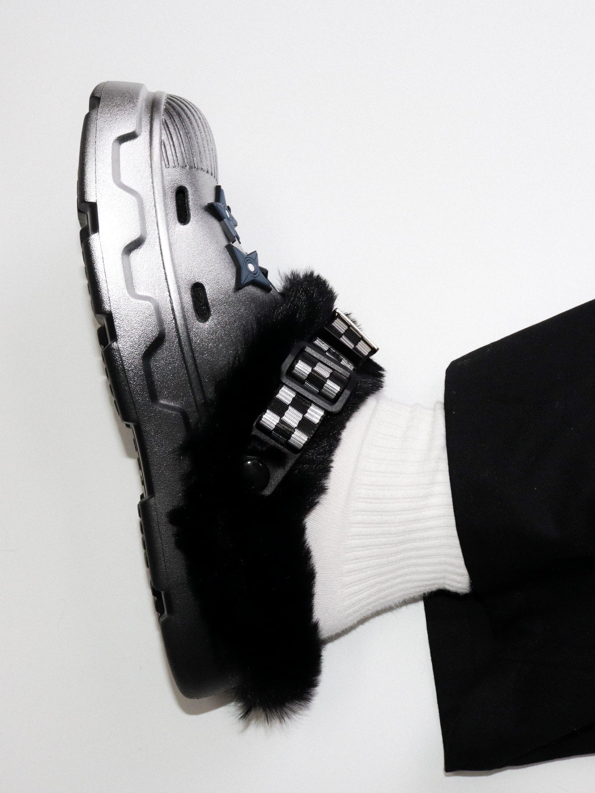 【26s Jan.】Fleece-Lined Functional Platform Clog Mule