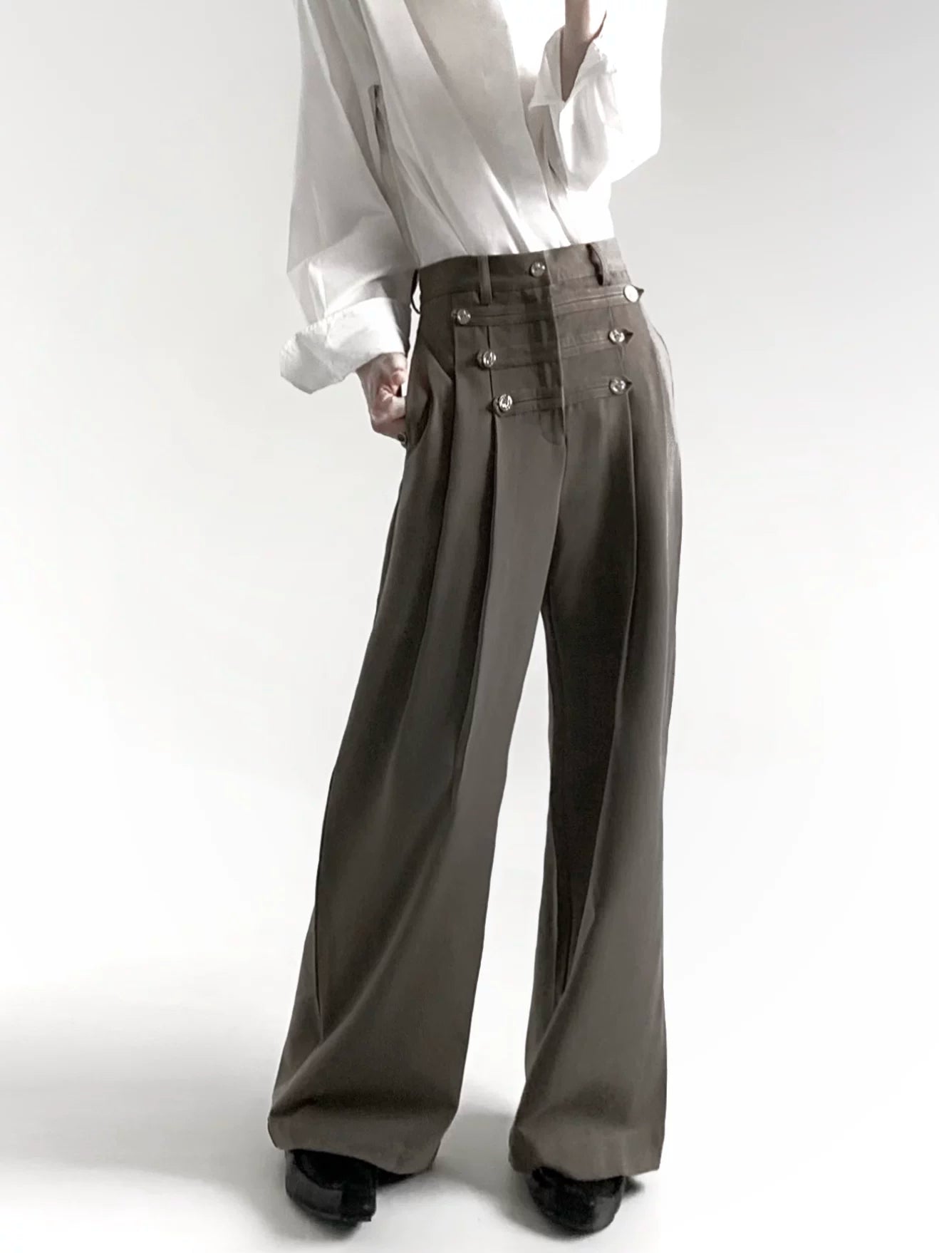 Napoleon Button Detail Trousers