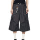 【25s Jul.】Ruched Wide-Leg Cargo Shorts