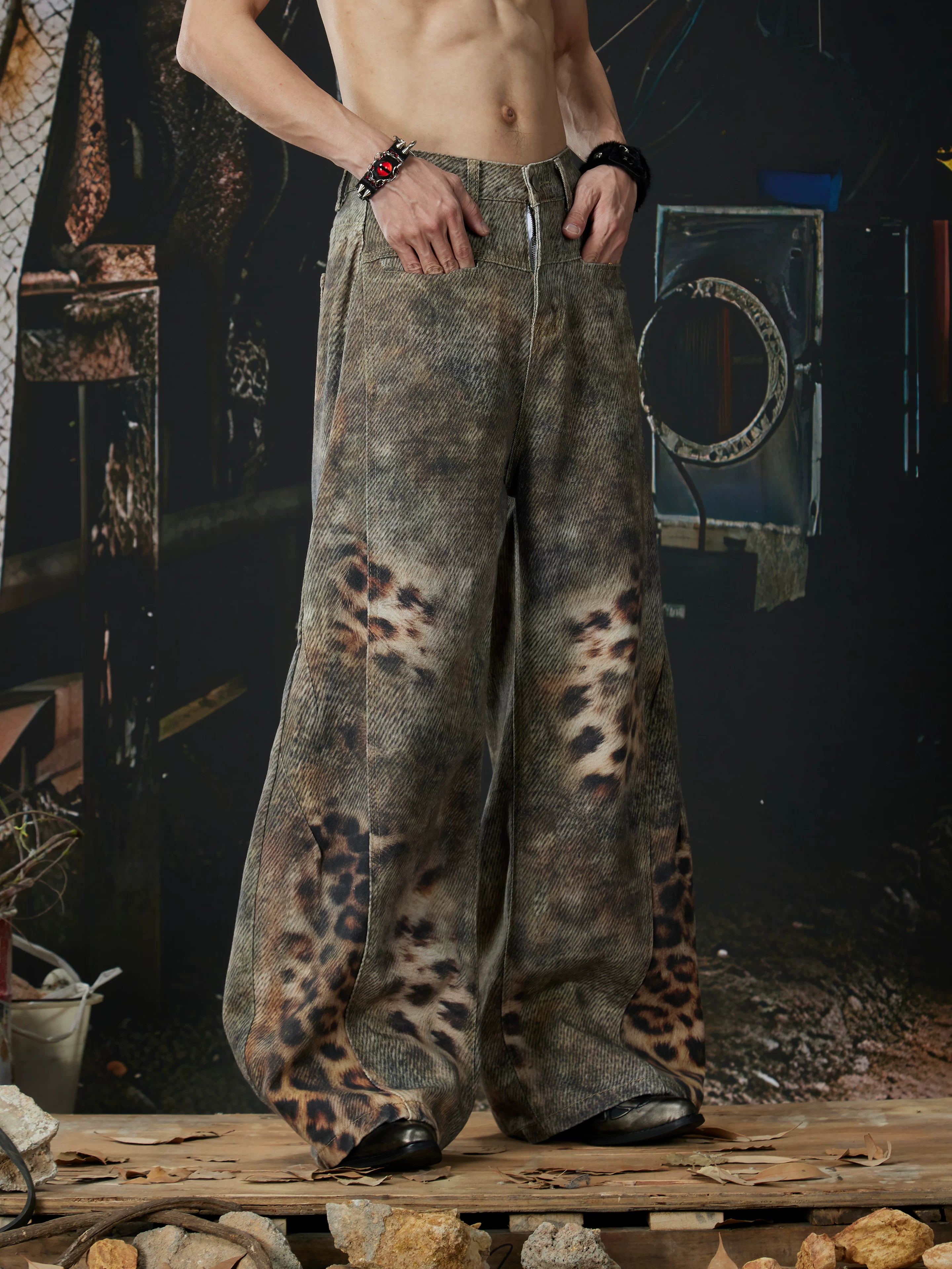 3D Printed Distressed Leopard Scimitar Pants