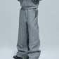 【25s Oct.】Hooded Cropped Mohair Patchwork Hooide/Pants