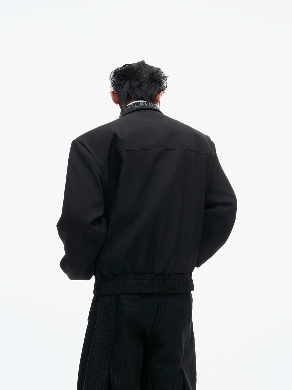 "Ink Vine" embroidered jacket, layered look design, new Chinese style, unisex style, large size, Fall/Winter 2025 new trendy jacket.