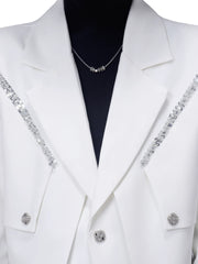 Layered Deconstructed Cropped Blazer