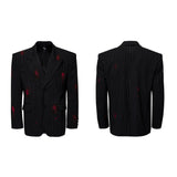 【25s Oct.】Elegant Bloodstained Vertical Striped Suit/Pants