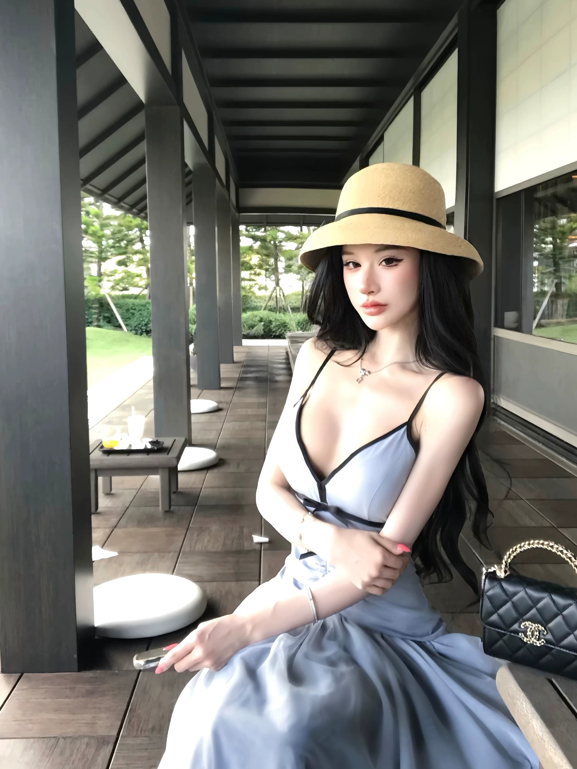 【26s May】Sheer Mesh Strappy Maxi Dress