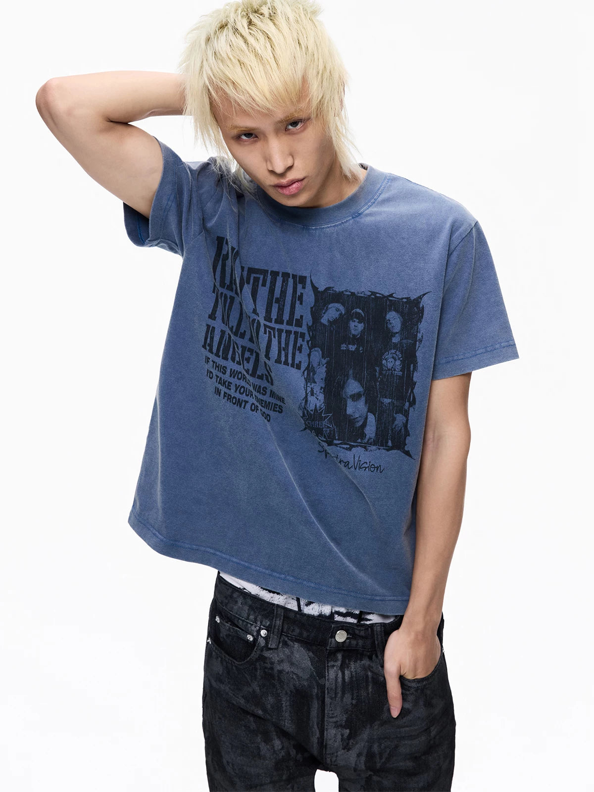 Washed Vintage Graphic Cropped Tee