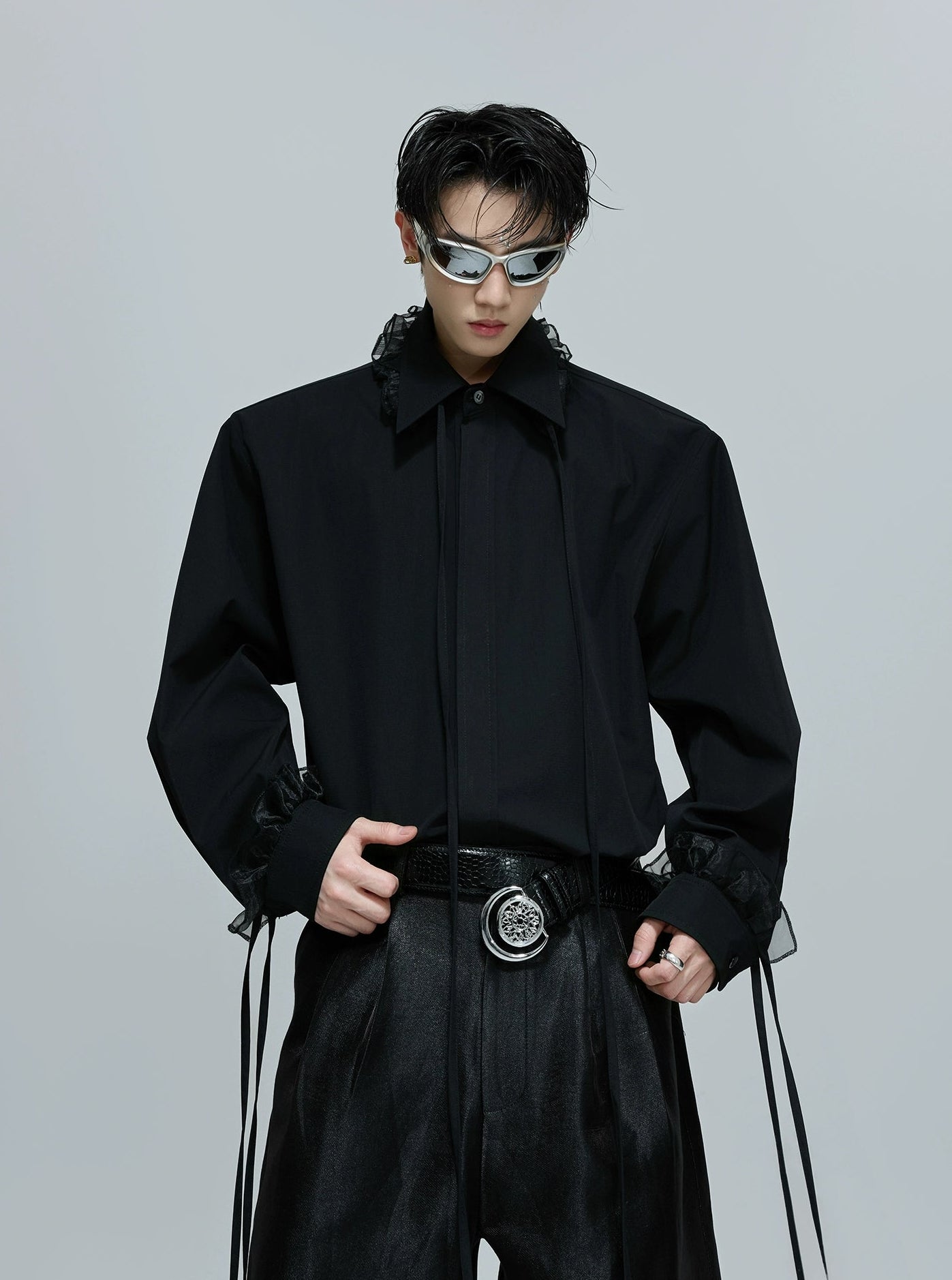 【25s Dec.】Detachable Lace Ribbon Design Shirt