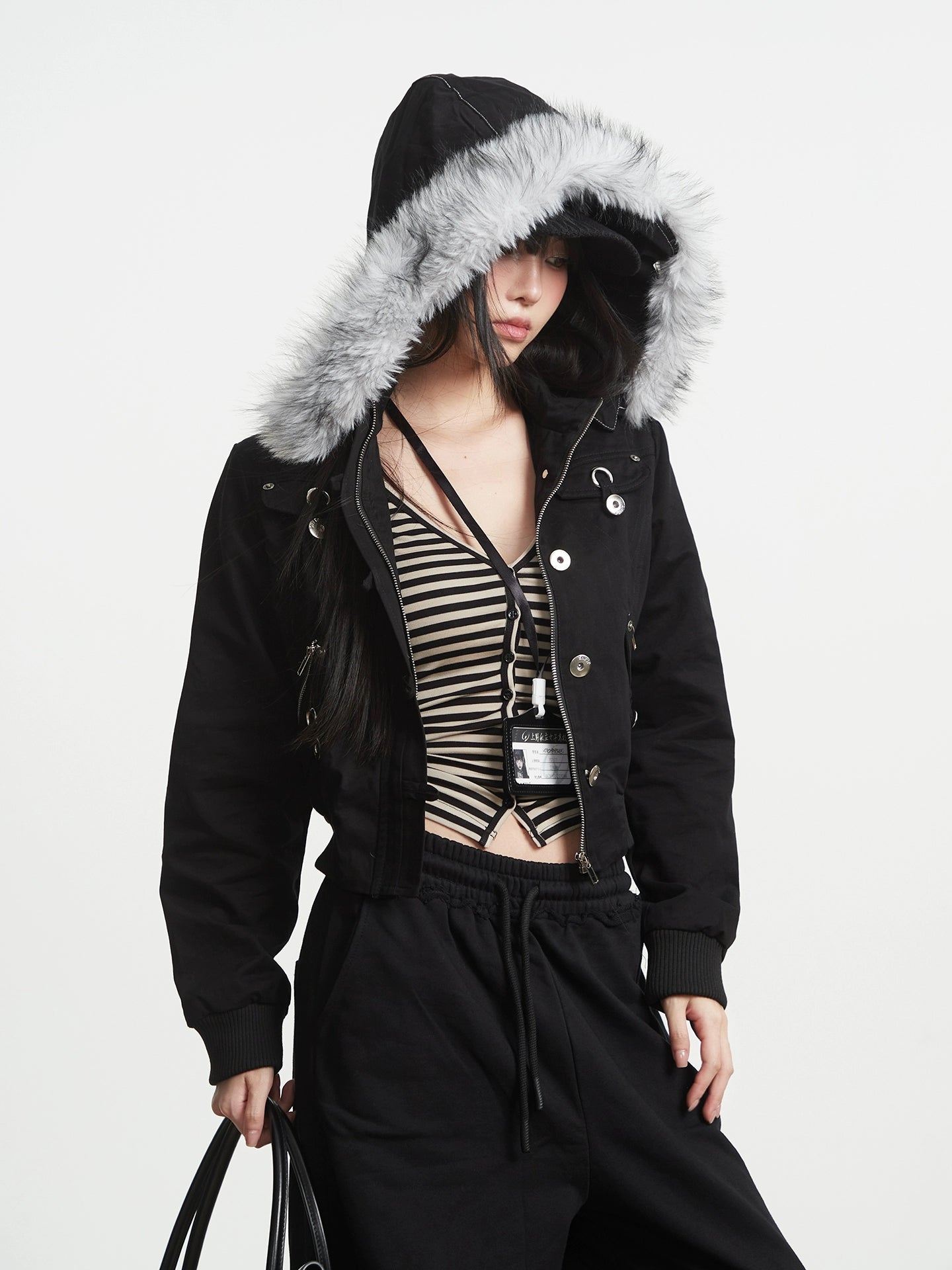 【25s Oct.】Vintage Hooded Fur Collar Jacket