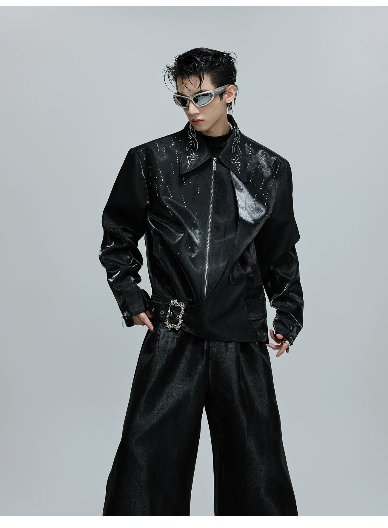 Stars* Matte Rhinestone Shiny Jacket