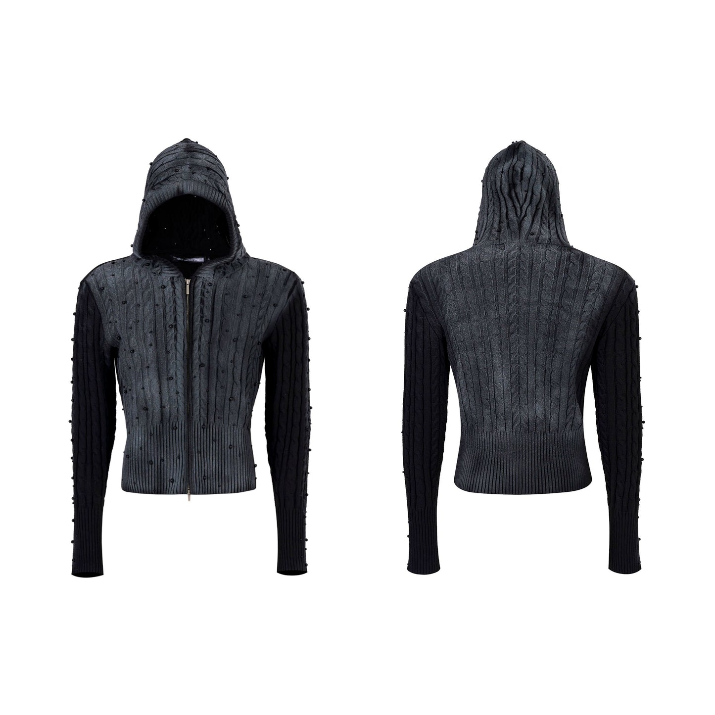 【25s Oct.】Gradient Cable-knit Hooded Sweater