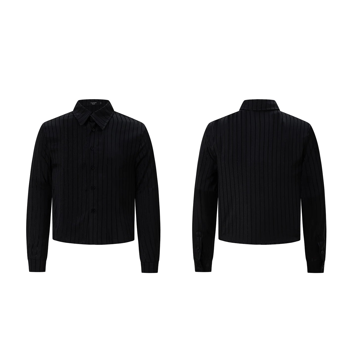 Dark Shimmer Striped Satin Shirt