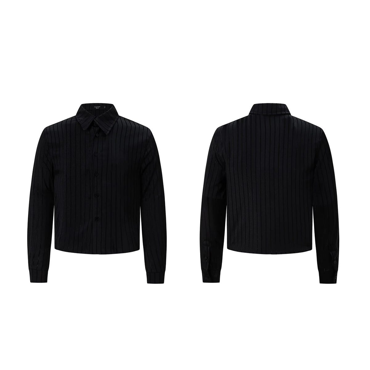 Dark Shimmer Striped Satin Shirt