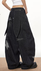 【25s Jul.】Star Bunny Ears Wide Leg Jeans