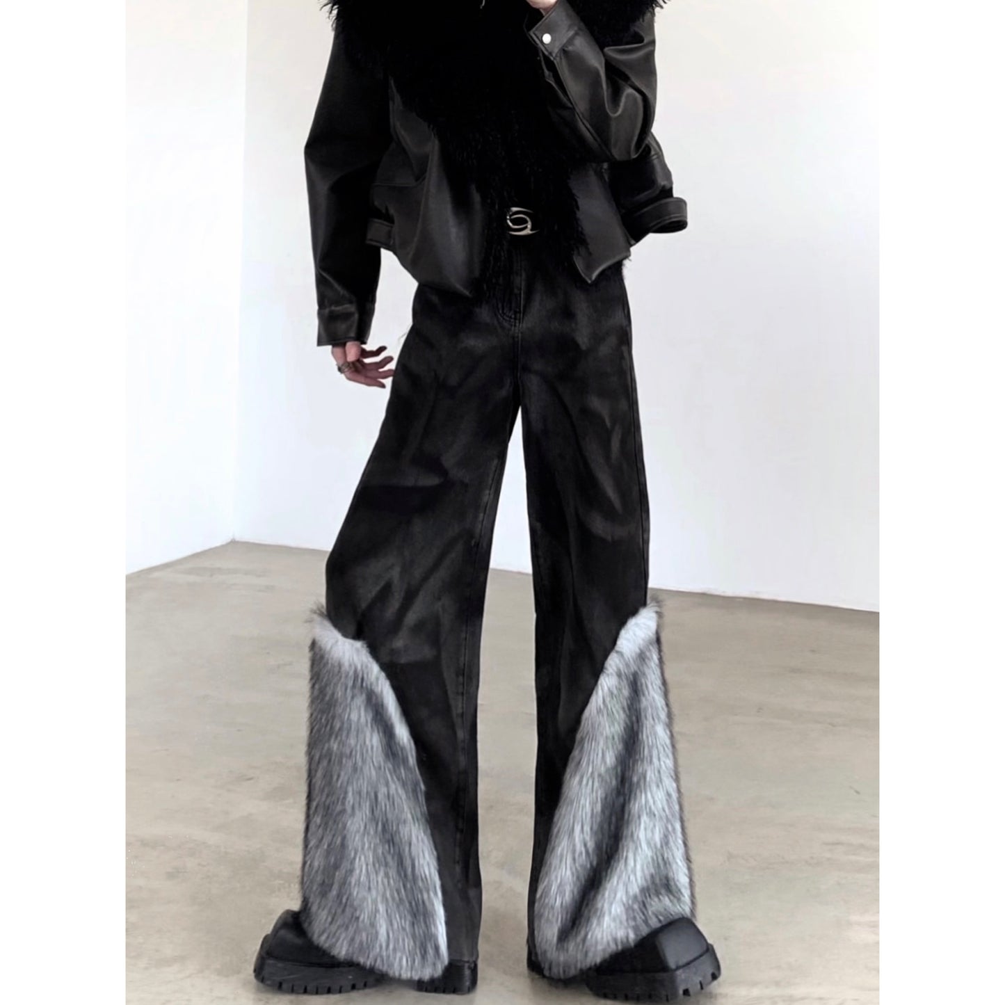 【25s Oct.】Vintage patchwork mink jeans