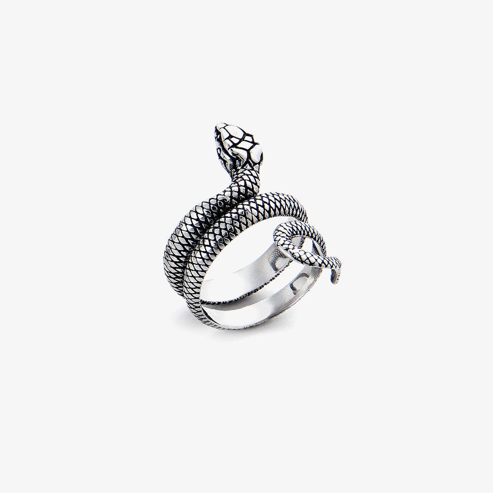 Dark Wind Snake Pattern Ring