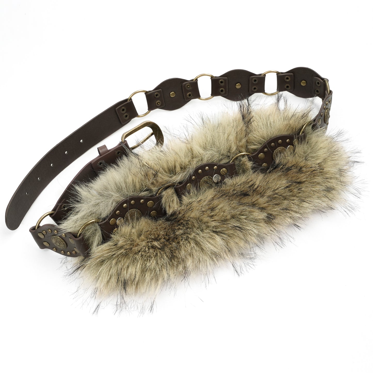 Retro Gypsy Rivet Plush Belt