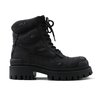 Retro Distressed Platform Martin Boots