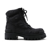 Retro Distressed Platform Martin Boots