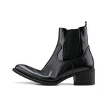 Pointed-toe Cowhide Upturned Toe Wizard Chelsea Boots