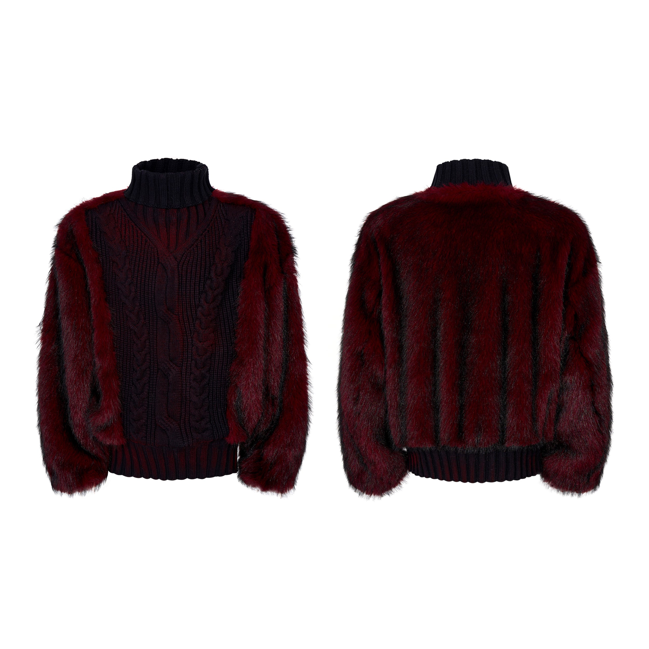 【25s Dec.】Fur Collar Knit Sweater