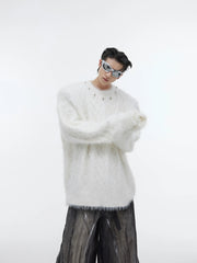 【23s September.】Solid Color Metallic Button Knitted Sweater ArtsKoreanMan