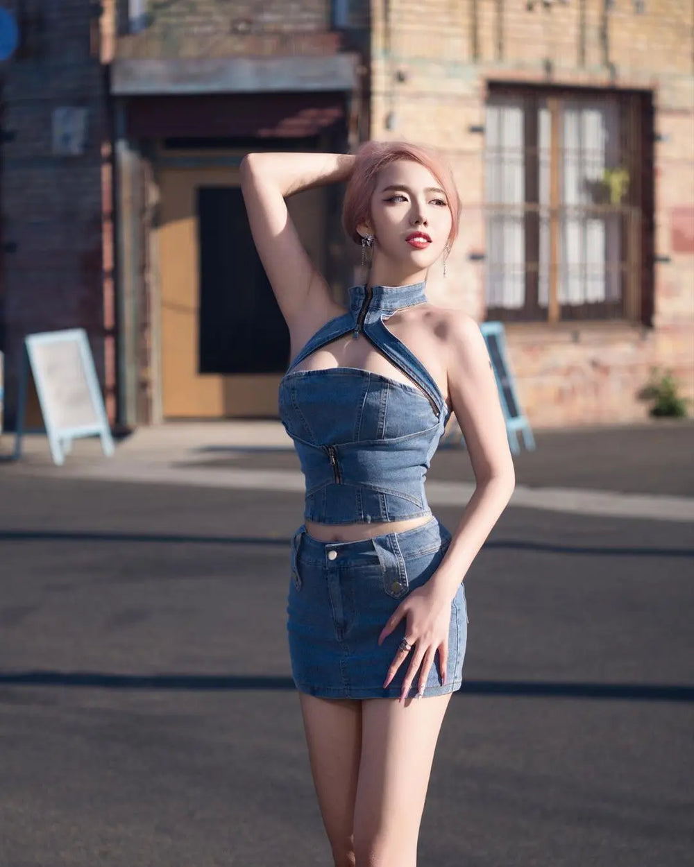 【23s August.】Trend Denim Vest Tight Skirt ArtsKoreanMan