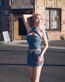 【23s August.】Trend Denim Vest Tight Skirt ArtsKoreanMan