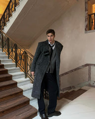 【23s October.】Oversized Shoulder-padded Wool Coat ArtsKoreanMan